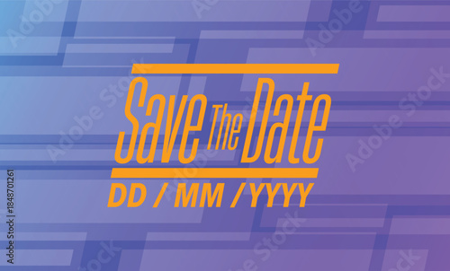 Save the date banner. Can be used for business, marketing and advertising. logo graphic design of event summit made for Technology and upcoming events