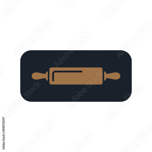 Rolling Pin Vector Illustration for Cooking, Baking, and Culinary Designs - Perfect for Food Blogs and Recipe Websites