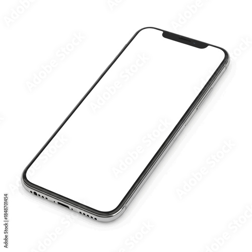 Modern smartphone with black frame