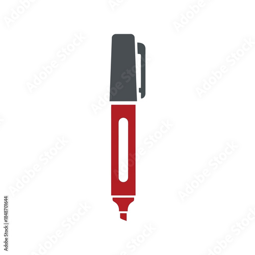Stylish Red and Black Highlighter Marker Vector for Creative Design and Emphasizing Text