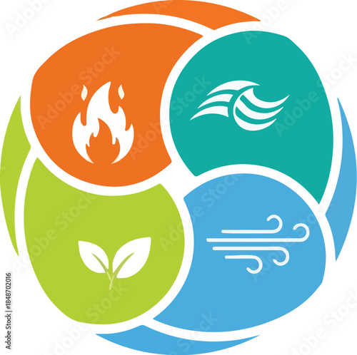 Vector illustration of Grand Canyon National Park landscape features