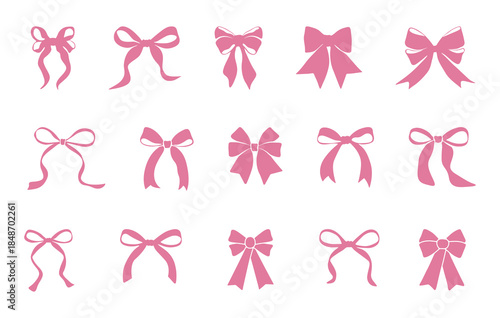 Pink bow svg, Coquette bows svg, Pink hair bow svg, Ribbon bow svg, Pink ribbon svg, Bow svg, Bow silhouette, Pink bow silhouette, Coquette svg. V02