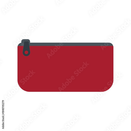 Stylish Red Cosmetic Pouch Vector for Personal Care and Travel Essentials Organization