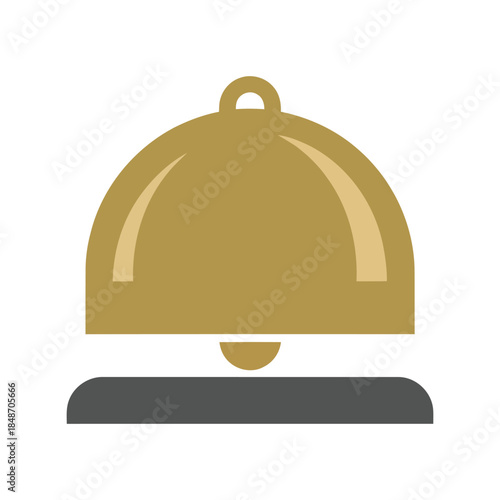 Elegant Service Bell Icon Vector for Hospitality and Restaurant Industry, Premium Quality Design for Print and Digital Use