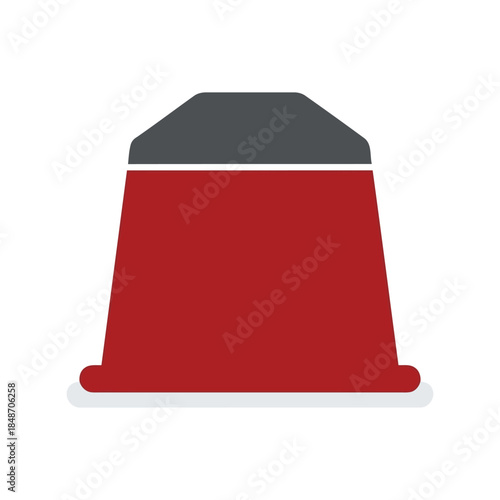 Modern Red Coffee Capsule Vector Design for Creative Projects and Marketing Visuals