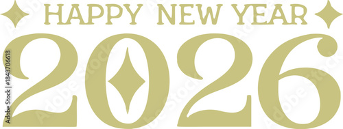 Happy New Year 2016 Vector Text with Festive Typography Design