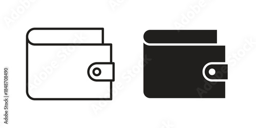 Wallet icon pictogram in trendy outline style. icon, sign or symbol.