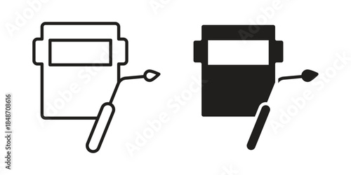Welding icon pictogram in trendy outline style. icon, sign or symbol.