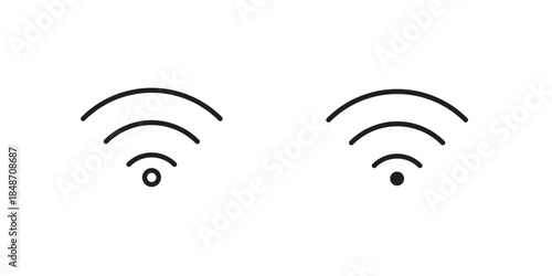 Wifi icon pictogram in trendy outline style. icon, sign or symbol.