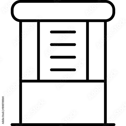 Ticket Booth Icon Vector Element
