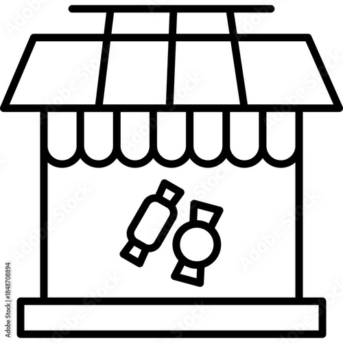 Candy Store Icon Vector Element