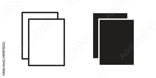 Copy icons collection. Line vector sign, symbol for web and mobile