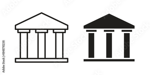 Court icons collection. Line vector sign, symbol for web and mobile