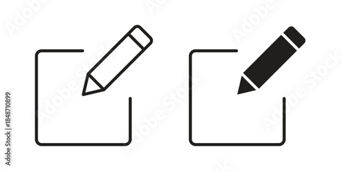 Edit icons collection. Line vector sign, symbol for web and mobile