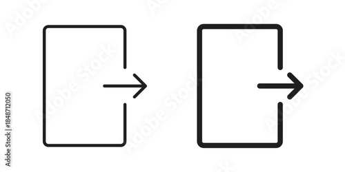 Exit icons collection. Line vector sign, symbol for web and mobile