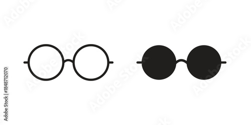Eye glasses icons collection. Line vector sign, symbol for web and mobile