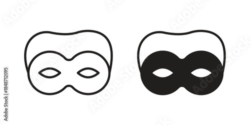 Eye mask icons collection. Line vector sign, symbol for web and mobile