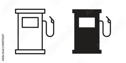 Gas station icons collection. Line vector sign, symbol for web and mobile