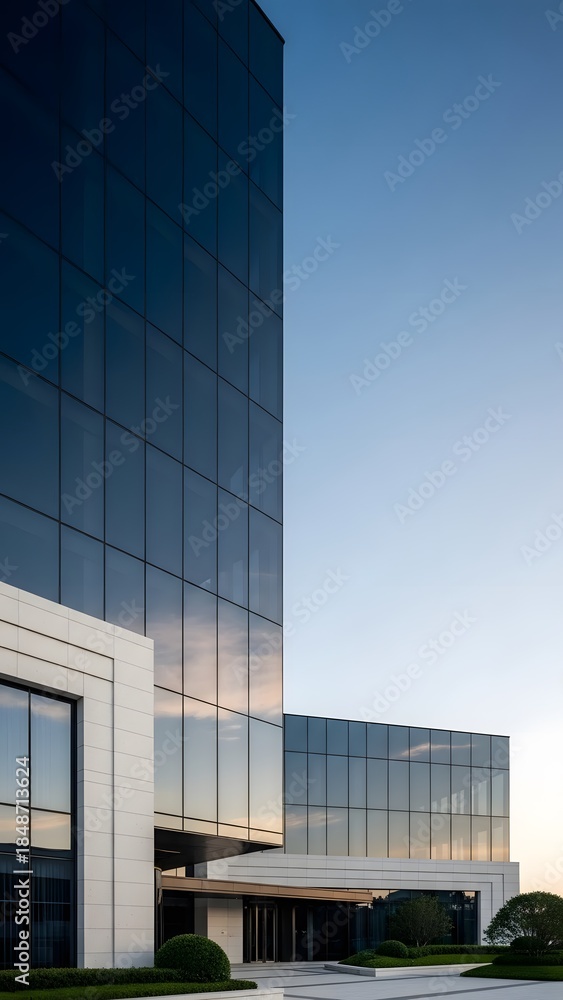 Obraz premium Modern corporate office building exterior