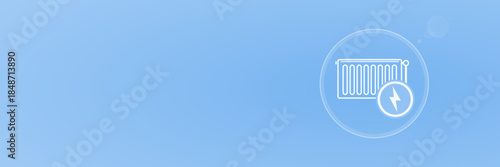 Heizung Heizkörper Symbol Header Vektor Illustration für Elektrifizierung der Wärme copy space svg unter 60 kB