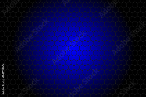 Abstract honey comb pattern blue design