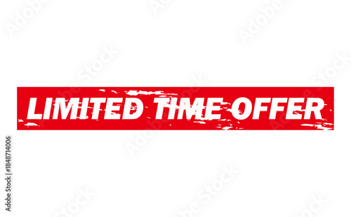 LIMITED TIME OFFER - LIMITED TIME OFFER text written on Red Rubber Stamp 
