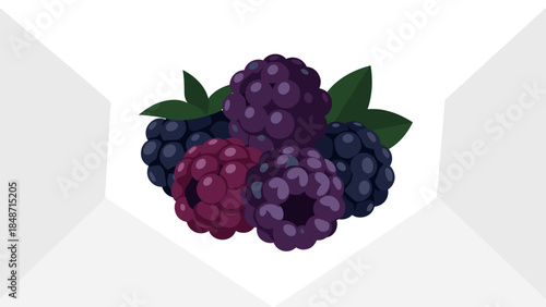 Bunch of Fresh Mixed Berries.