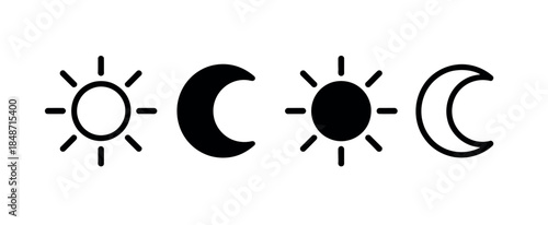 Weather Forecast Icons Sun Moon