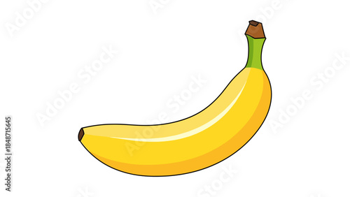 Yellow Banana Fruit Illustration.