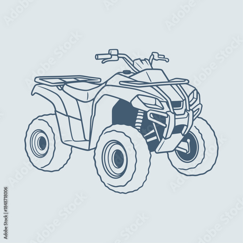 ATV Hand drawn vector illustration 