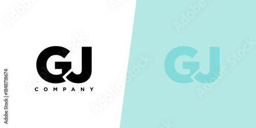 Letter G and J, GJ logo design template. Minimal monogram initial based logotype.