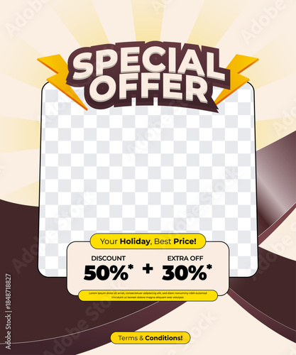 New Banner Special Offer Sale Promo Holiday Design Creative Template
