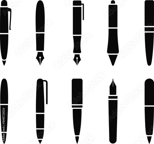 set of pens vector