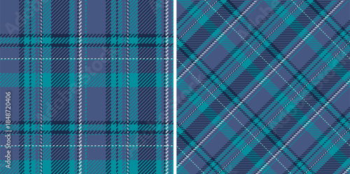 Seamless fabric texture of pattern tartan check with a plaid background textile vector. Set in winter colors for interior design inspiration.