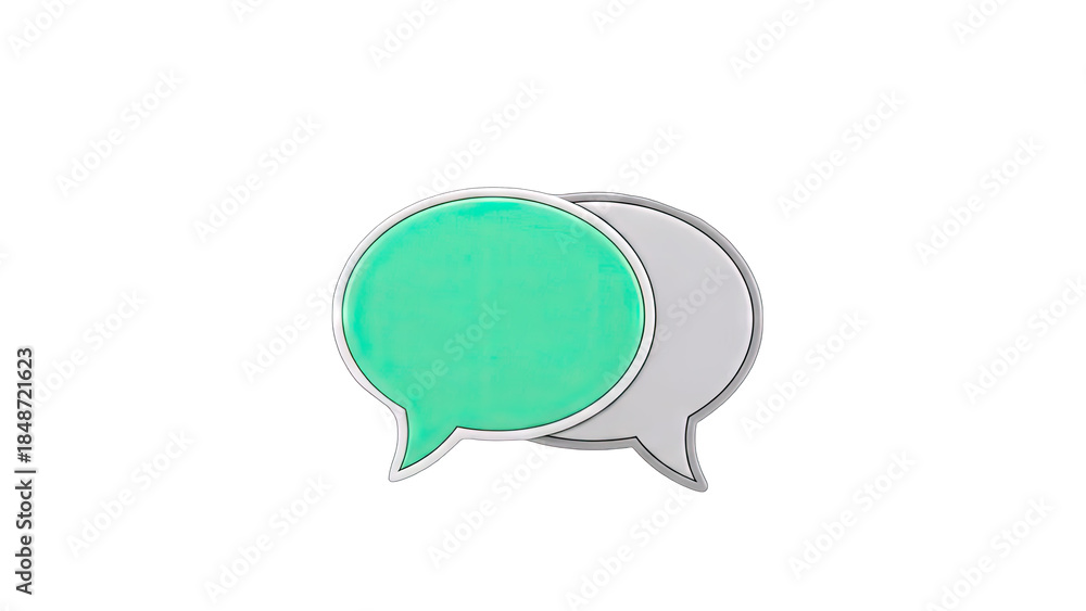 Fototapeta premium Speech Bubbles Overlapping on White Background