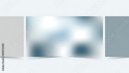 Wallpaper Mural Minimal Abstract Gradient Panels In Gray And Blue Tones Torontodigital.ca