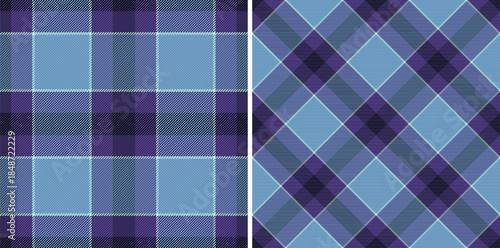 Texture fabric check of pattern background vector with a tartan textile seamless plaid. Set in sea colors for modern carpet trends.