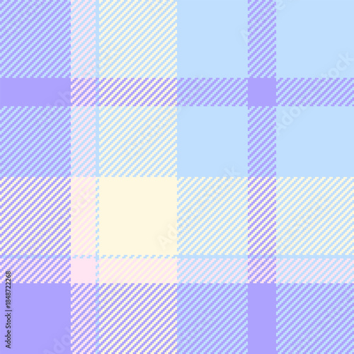 Grunge check seamless plaid, trendy fabric vector tartan. Colorful texture textile pattern background in light and indigo colors.