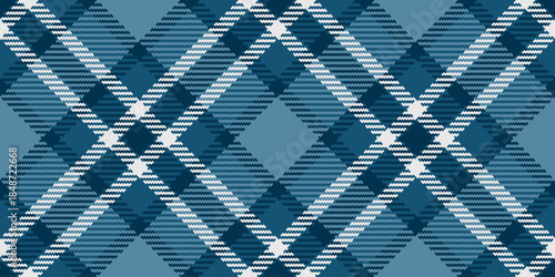 Fold textile fabric background, luxurious seamless plaid vector. Season texture pattern tartan check in cyan and atlantic colors.