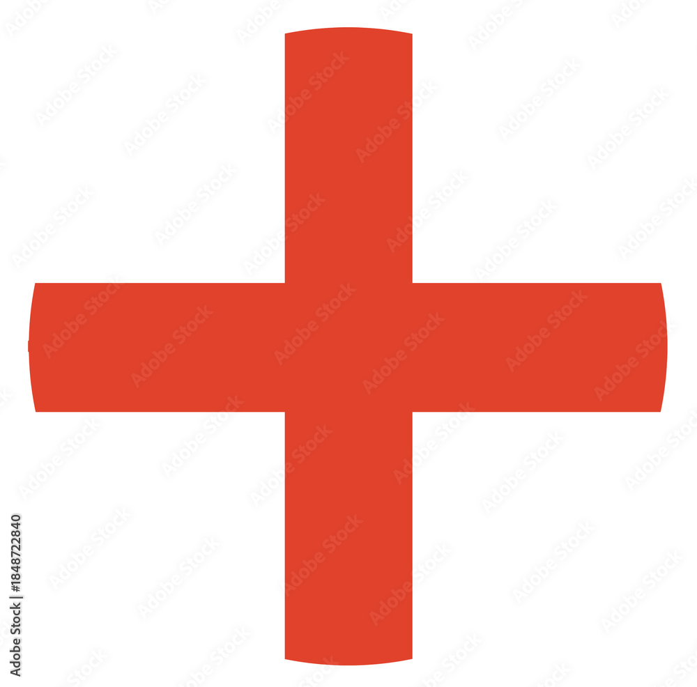 Obraz premium Round National England flag isolated in circle shape.