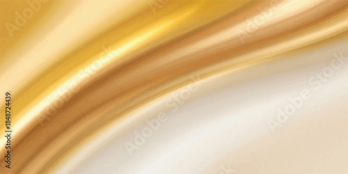 Luxurious golden silk satin texture with a soft, flowing wave pattern