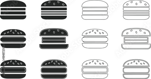 Hamburger Icons Collection Set