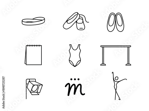 Ballet Dance Icons and Symbols