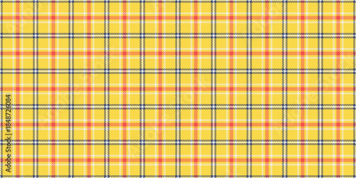 Trend background plaid tartan, invite pattern textile fabric. Down texture vector seamless check in yellow and white colors.