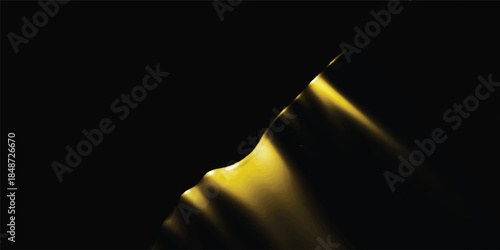 Abstract orange and yellow flame in the dark, hot burning fire glow on black night background