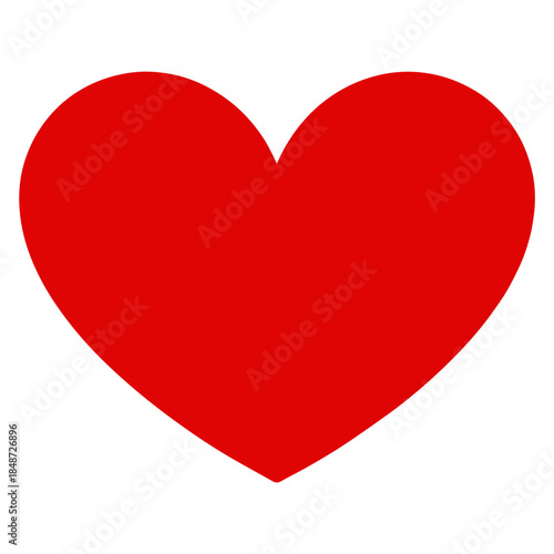 red heart isolated on white