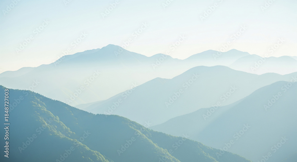Fototapeta premium Mountain Landscape with Smooth Gradients and Gentle Tones