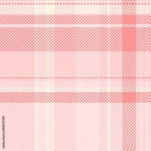 Commercial pattern check vector, royal textile tartan fabric. Underwear texture background plaid seamless in light and misty rose colors.