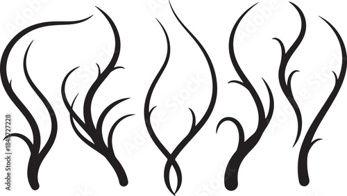 Elegant abstract flame designs for creative projects