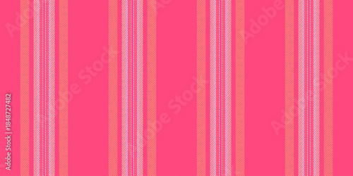 Hervice texture fabric vertical, male vector seamless background. Cest lines stripe textile pattern in red and white colors.